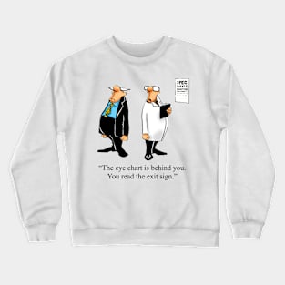 Funny Spectickles Optician Eye Test Humor Crewneck Sweatshirt